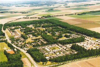 Nagele Village, Netherlands, 1953+. Aerial view; Postcard.